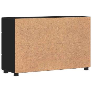 Sideboard mit Regal Schwarz 88,5 x 30,5 x 55,5 cm Holzwerkstoff