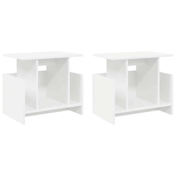 TV-Ständer 2 pcs Weiß 50 x 35 x 45 cm Holzwerkstoff