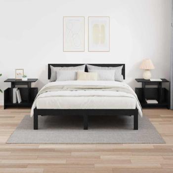 TV-Ständer 2 pcs Schwarz Eichen-Optik 50 x 35 x 45 cm