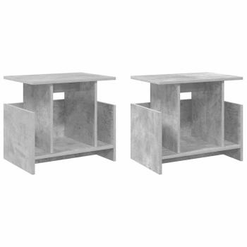 TV-Ständer 2 pcs Beton Grau 50 x 35 x 45 cm Holzwerkstoff