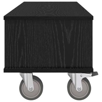 TV-Ständer Schwarz Eichen-Optik 100 x 35 x 35 cm Holzwerkstoff