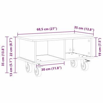 TV-Ständer Beton Grau 68,5 x 35 x 35 cm Holzwerkstoff