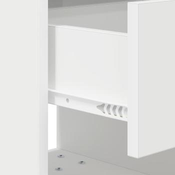 Nachttisch Weiß 40,5 x 40 x 48 cm Holzwerkstoff