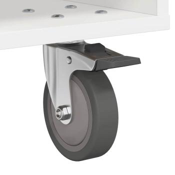 ARDEBO.de - Nachttisch 2 pcs Weiß 40,5 x 40 x 48 cm Holzwerkstoff