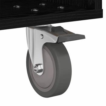 Nachttisch 2 pcs Schwarz Eichen-Optik 40,5 x 40 x 48 cm