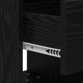 Nachttisch 2 pcs Schwarz Eichen-Optik 40,5 x 40 x 48 cm