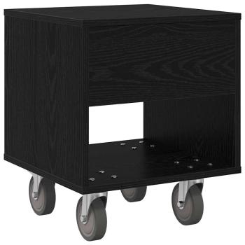 Nachttisch 2 pcs Schwarz Eichen-Optik 40,5 x 40 x 48 cm