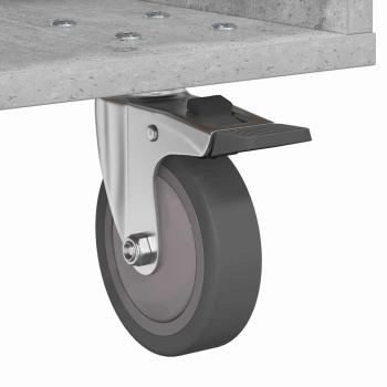 Nachttisch 2 pcs Beton Grau 40,5 x 40 x 48 cm Holzwerkstoff