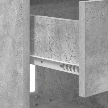 Nachttisch 2 pcs Beton Grau 40,5 x 40 x 48 cm Holzwerkstoff