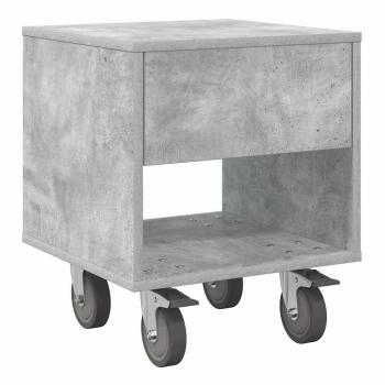 Nachttisch 2 pcs Beton Grau 40,5 x 40 x 48 cm Holzwerkstoff