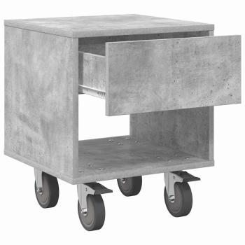 Nachttisch 2 pcs Beton Grau 40,5 x 40 x 48 cm Holzwerkstoff