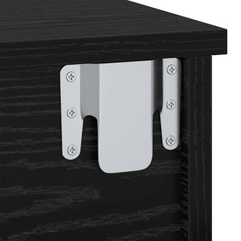 Nachttisch 2 pcs Schwarz Eichen-Optik 40 x 31 x 15 cm