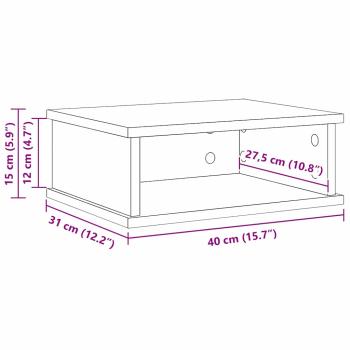 Nachttisch 2 pcs Sonoma-Eiche 40 x 31 x 15 cm Holzwerkstoff