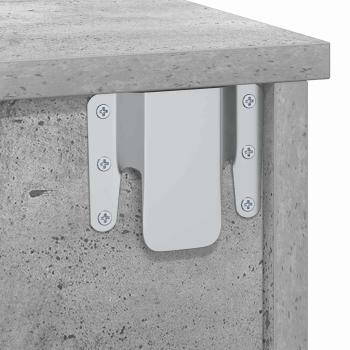 Nachttisch Beton Grau 40 x 31 x 15 cm Holzwerkstoff