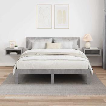 Nachttisch 2 pcs Beton Grau 40 x 31 x 15 cm Holzwerkstoff