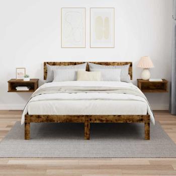 Nachttisch 2 pcs Geräucherte Eiche 40 x 31 x 15 cm