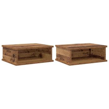 Nachttisch 2 pcs Altholz 40 x 31 x 15 cm Holzwerkstoff