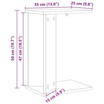 Beistelltisch Altholz 35 x 25 x 50 cm Holzwerkstoff