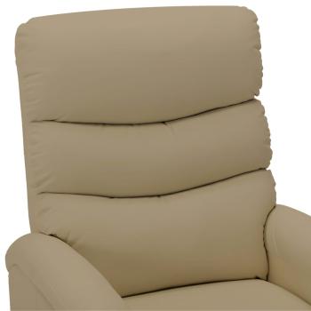 Massagesessel mit Aufstehhilfe Cappuccino-Braun Kunstleder