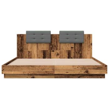 Bettgestell mit Kopfteil Altholz 180 x 200 cm Holzwerkstoff
