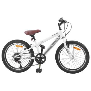 ARDEBO.de - Mountainbike 20 Zoll 6-Speed für 5-8 Jahre alt Weiß