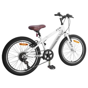 Mountainbike 24 Zoll 6-Speed für 8-12 Jahre alt Weiß