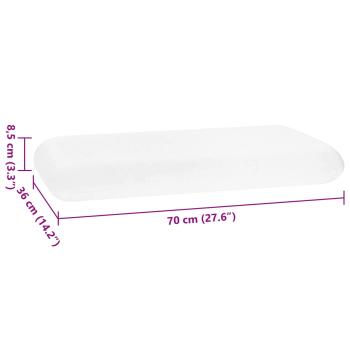 Schlafkissen Uni 70 x 36 x 13 cm
