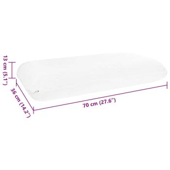 Schlafkissen Uni Weiß 70 x 36 x 13 cm Gel-Speicherschaum