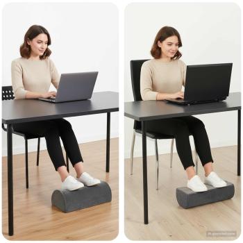 ARDEBO.de - Fußstützenkissen Uni Grau