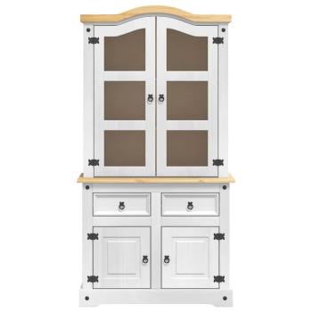 Sideboard Weiß 100 x 48,5 x 179 cm Massives Kiefernholz