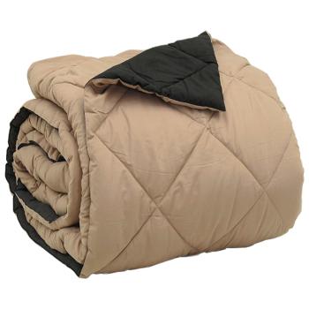 Ganzjahresbettdecke Schwarz und Taupe 200 x 200 cm Mikrofaser