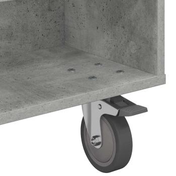 Beistelltisch mit Rädern Beton Grau 90 x 50 x 30 cm