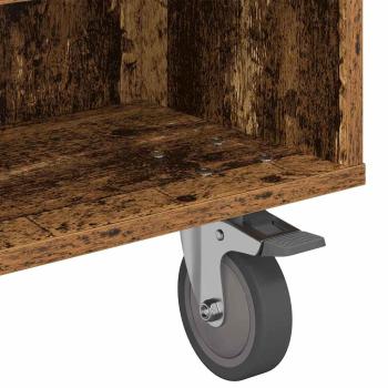 Beistelltisch mit Rädern Altholz 90 x 50 x 30 cm Holzwerkstoff