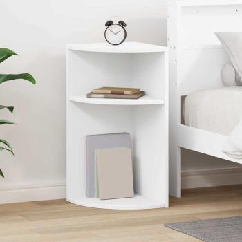 ARDEBO.de - Beistelltisch Weiß 29,6 x 29,6 x 60 cm Holzwerkstoff