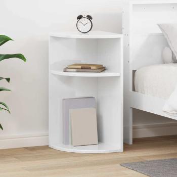 ARDEBO.de - Beistelltisch Hochglanz Weiß 29,6 x 29,6 x 60 cm Holzwerkstoff