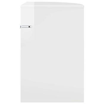 Beistelltisch Hochglanz Weiß 39,7 x 39,7 x 60 cm Holzwerkstoff