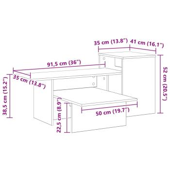 Konsolentisch Graues Sonoma 80 x 50 x 225 cm Holzwerkstoff