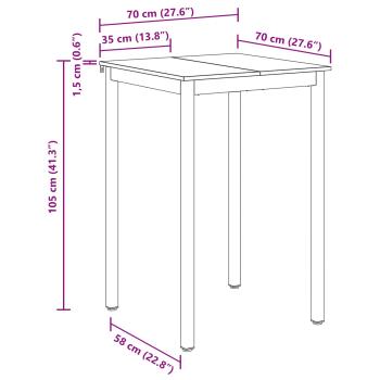 Stehtisch Holzwerkstoff Quadratisch