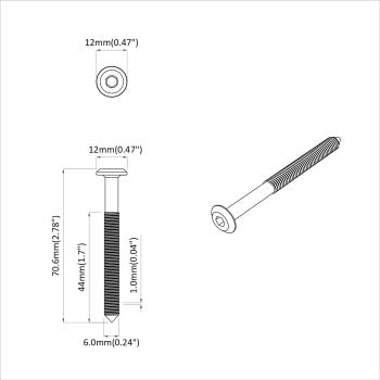 Möbel-Schrauben 1400 pcs Silber Stahl