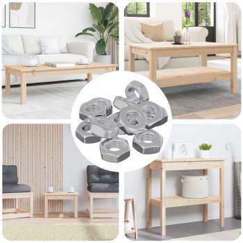 ARDEBO.de - Sechskantmuttern 3600 pcs Silber Eisen