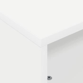 Beistelltisch mit Rädern Weiß 50 x 50 x 30 cm Holzwerkstoff