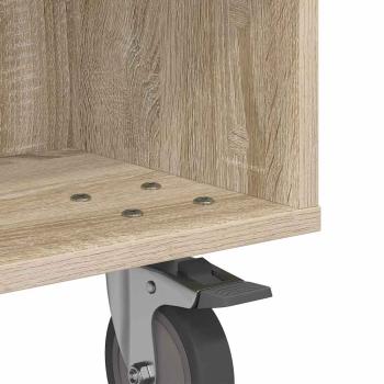Beistelltisch mit Rädern Sonoma-Eiche 50 x 50 x 30 cm