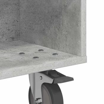 Beistelltisch mit Rädern Beton Grau 50 x 50 x 30 cm