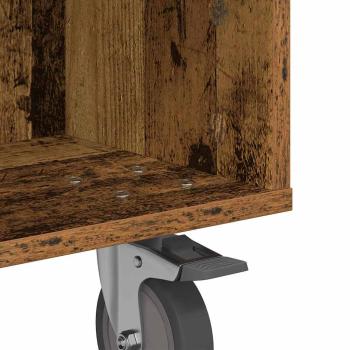 Beistelltisch mit Rädern Altholz 50 x 50 x 30 cm Holzwerkstoff