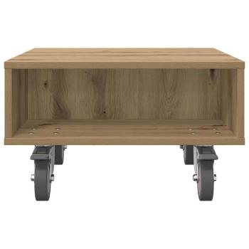 Beistelltisch mit Rädern Artisan-Eiche 50 x 50 x 30 cm