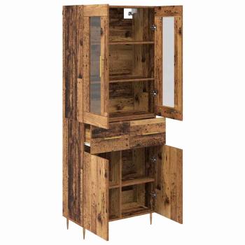 Highboard 2 pcs Altholz 69,5 x 34 x 180 cm Holzwerkstoff