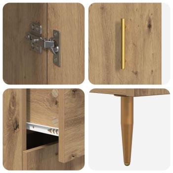 Highboard 2 pcs Artisan-Eiche 69,5 x 34 x 180 cm Holzwerkstoff