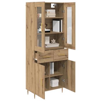 Highboard 2 pcs Artisan-Eiche 69,5 x 34 x 180 cm Holzwerkstoff