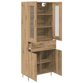 Highboard 2 pcs Artisan-Eiche 69,5 x 34 x 180 cm Holzwerkstoff