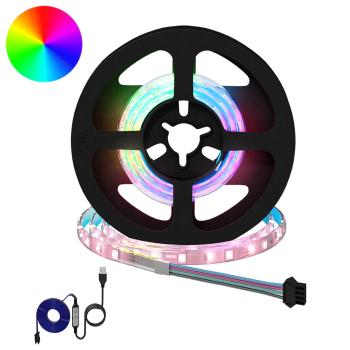 ARDEBO.de - LED Streifen 4 pcs Schwarz und Transparent 40 x 0,8 x 0,3 cm